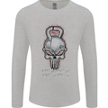 Work Hard Train Harder Training Top Workout Mens Long Sleeve T-Shirt Sports Grey