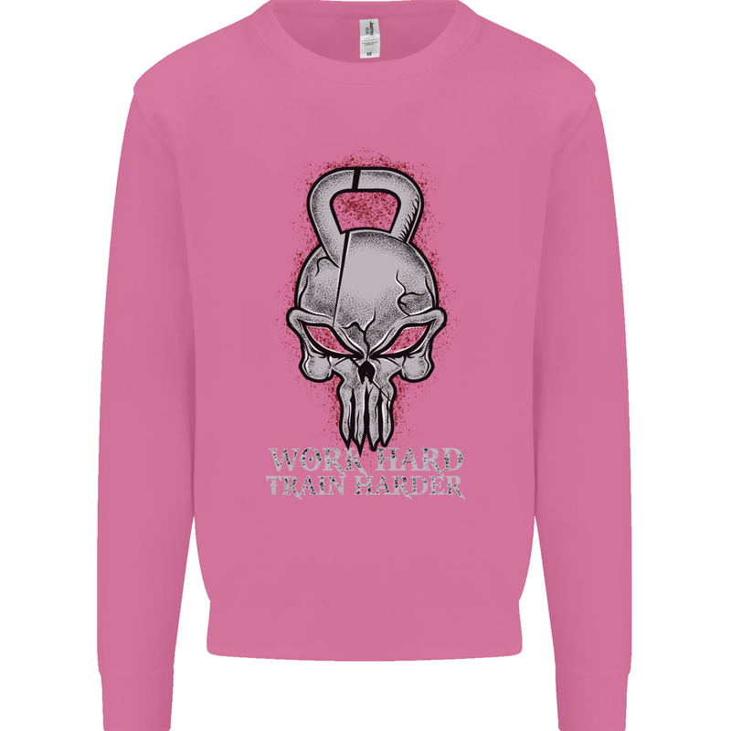 Work Hard Train Harder Training Top Workout Mens Sweatshirt Jumper Azalea