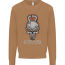 Work Hard Train Harder Training Top Workout Mens Sweatshirt Jumper Caramel Latte