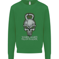 Work Hard Train Harder Training Top Workout Mens Sweatshirt Jumper Irish Green