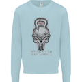 Work Hard Train Harder Training Top Workout Mens Sweatshirt Jumper Light Blue