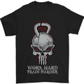 Work Hard Train Harder Training Top Workout Mens T-Shirt Cotton Gildan Black