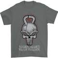 Work Hard Train Harder Training Top Workout Mens T-Shirt Cotton Gildan Charcoal