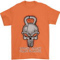 Work Hard Train Harder Training Top Workout Mens T-Shirt Cotton Gildan Orange