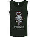 Work Hard Train Harder Training Top Workout Mens Vest Tank Top Black
