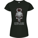 Work Hard Train Harder Training Top Workout Womens Petite Cut T-Shirt Black