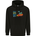 World UFO Day Aliens Mens 80% Cotton Hoodie Black