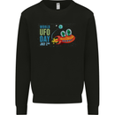 World UFO Day Aliens Mens Sweatshirt Jumper Black
