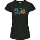 World UFO Day Aliens Womens Petite Cut T-Shirt Black