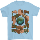 World of Peace Black Lives Matter LGBT Mens T-Shirt Cotton Gildan Light Blue