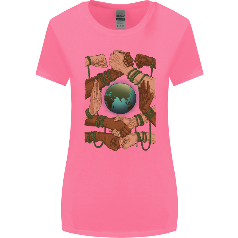 World of Peace Black Lives Matter LGBT Womens Wider Cut T-Shirt Azalea