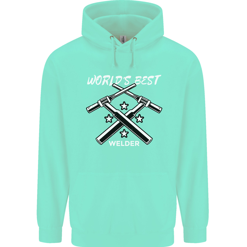 World's Best Welder Welding Childrens Kids Hoodie Peppermint