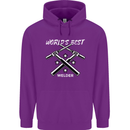 World's Best Welder Welding Childrens Kids Hoodie Purple