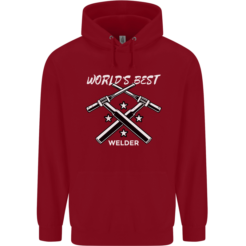 World's Best Welder Welding Childrens Kids Hoodie Red