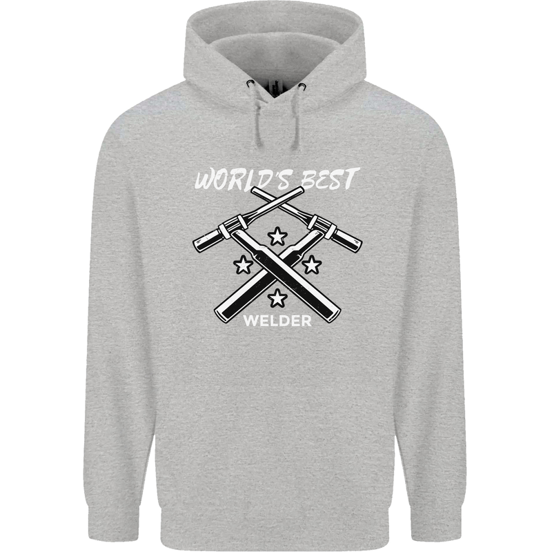 World's Best Welder Welding Childrens Kids Hoodie Sports Grey
