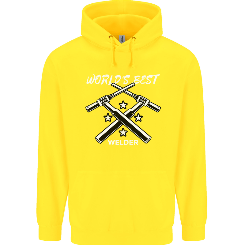 World's Best Welder Welding Childrens Kids Hoodie Yellow