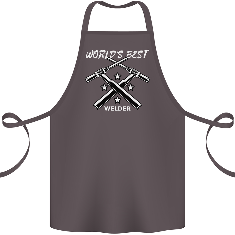 World's Best Welder Welding Cotton Apron 100% Organic Dark Grey