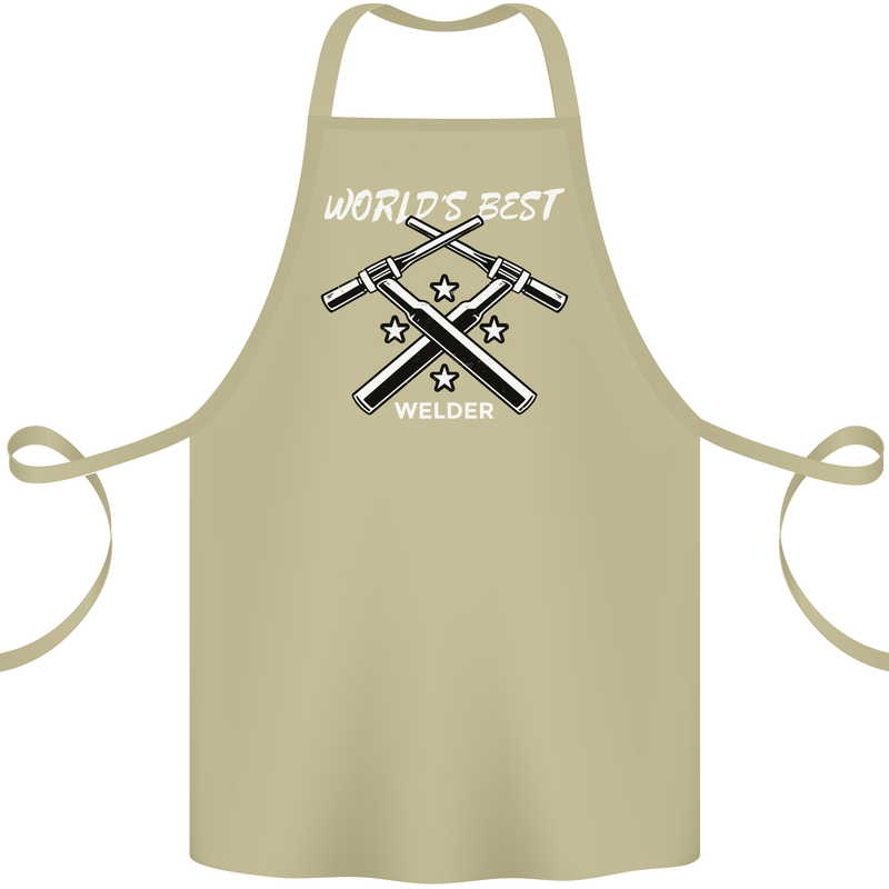 World's Best Welder Welding Cotton Apron 100% Organic Khaki