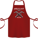 World's Best Welder Welding Cotton Apron 100% Organic Maroon