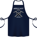 World's Best Welder Welding Cotton Apron 100% Organic Navy Blue