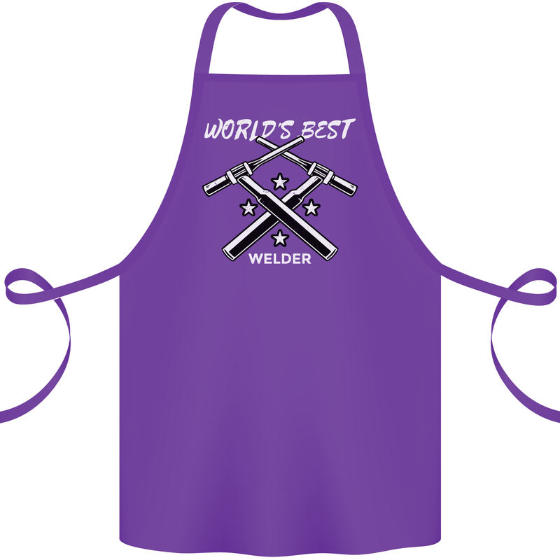 World's Best Welder Welding Cotton Apron 100% Organic Purple