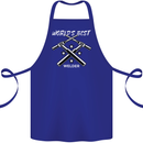World's Best Welder Welding Cotton Apron 100% Organic Royal Blue