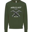World's Best Welder Welding Kids Sweatshirt Jumper Forest Green