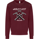 World's Best Welder Welding Kids Sweatshirt Jumper Maroon