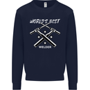 World's Best Welder Welding Kids Sweatshirt Jumper Navy Blue