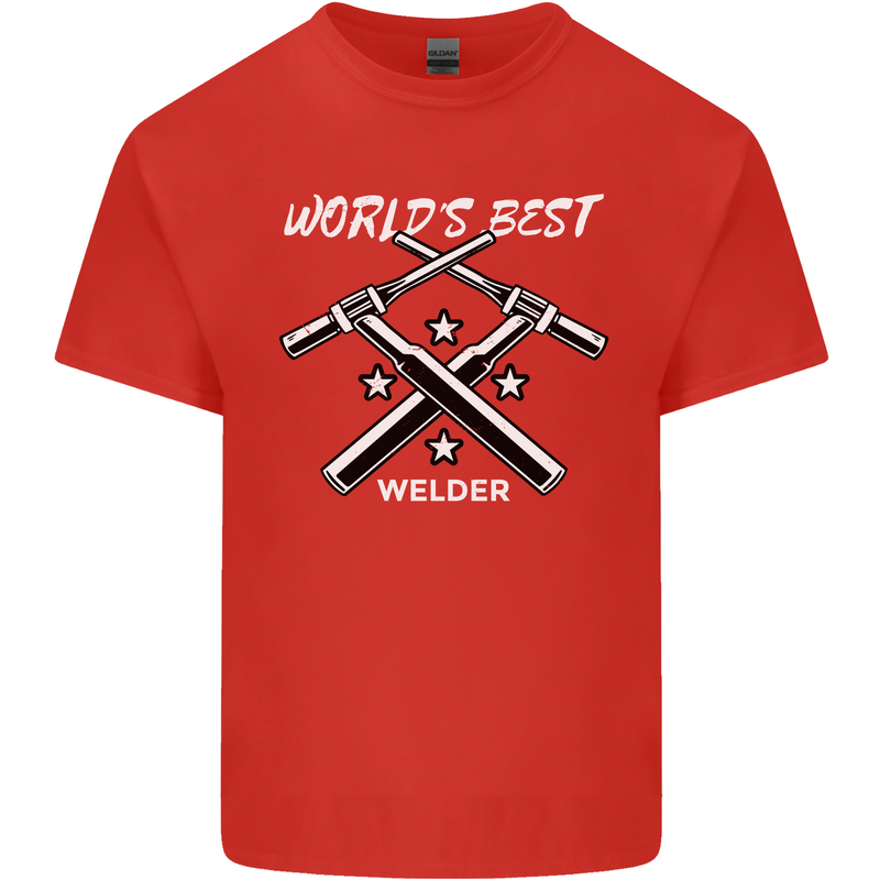 World's Best Welder Welding Kids T-Shirt Childrens Red