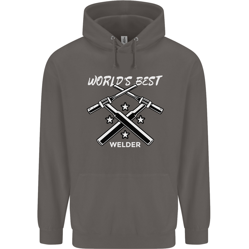 World's Best Welder Welding Mens 80% Cotton Hoodie Charcoal