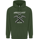 World's Best Welder Welding Mens 80% Cotton Hoodie Forest Green