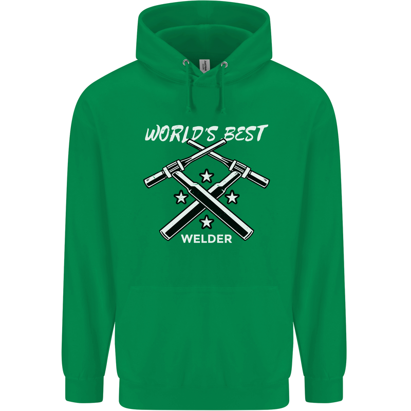World's Best Welder Welding Mens 80% Cotton Hoodie Irish Green