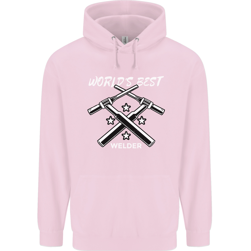 World's Best Welder Welding Mens 80% Cotton Hoodie Light Pink