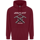 World's Best Welder Welding Mens 80% Cotton Hoodie Maroon