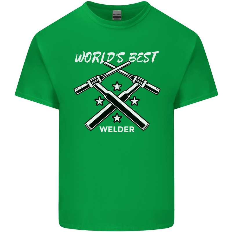 World's Best Welder Welding Mens Cotton T-Shirt Tee Top Irish Green