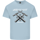 World's Best Welder Welding Mens Cotton T-Shirt Tee Top Light Blue