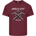 World's Best Welder Welding Mens Cotton T-Shirt Tee Top Maroon