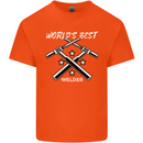 World's Best Welder Welding Mens Cotton T-Shirt Tee Top Orange