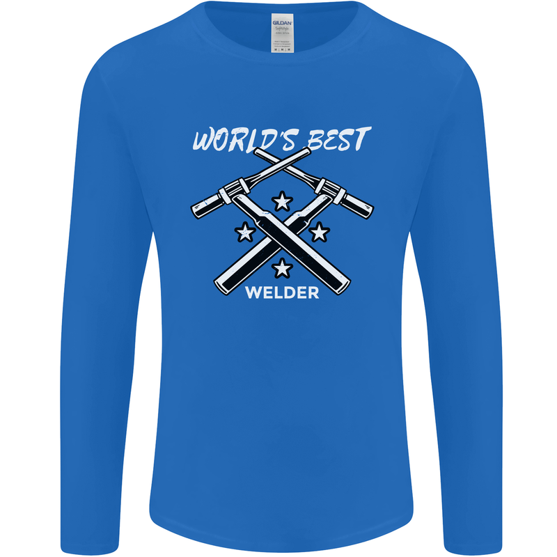 World's Best Welder Welding Mens Long Sleeve T-Shirt Royal Blue