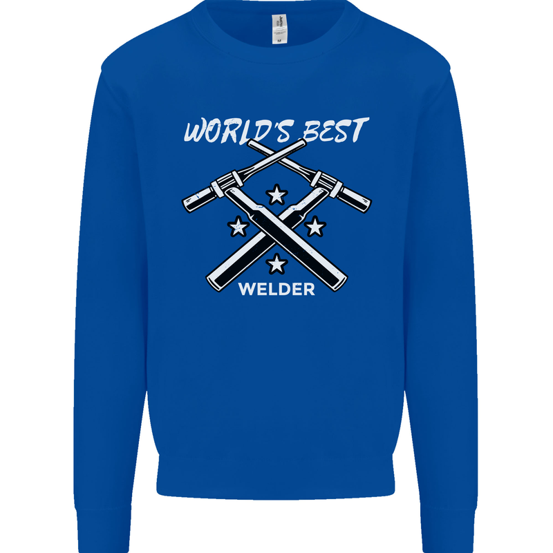 World's Best Welder Welding Mens Sweatshirt Jumper Royal Blue