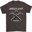 World's Best Welder Welding Mens T-Shirt 100% Cotton Dark Chocolate