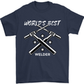 World's Best Welder Welding Mens T-Shirt 100% Cotton Navy Blue