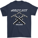 World's Best Welder Welding Mens T-Shirt 100% Cotton Navy Blue