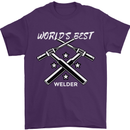 World's Best Welder Welding Mens T-Shirt 100% Cotton Purple