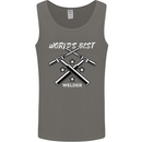 World's Best Welder Welding Mens Vest Tank Top Charcoal