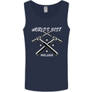 World's Best Welder Welding Mens Vest Tank Top Navy Blue