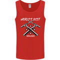 World's Best Welder Welding Mens Vest Tank Top Red