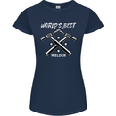 World's Best Welder Welding Womens Petite Cut T-Shirt Navy Blue