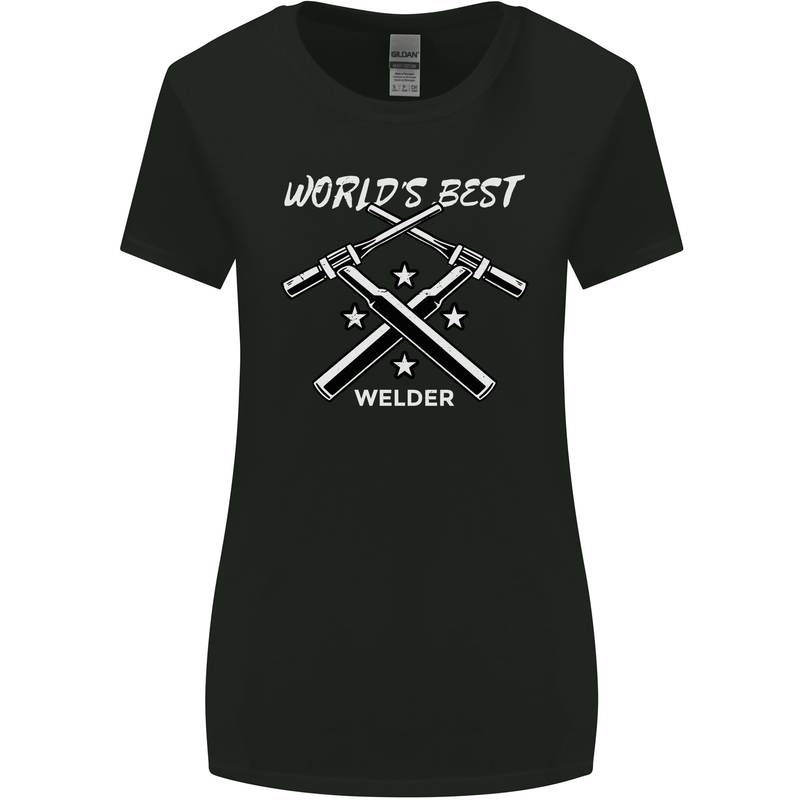 World's Best Welder Welding Womens Wider Cut T-Shirt Black